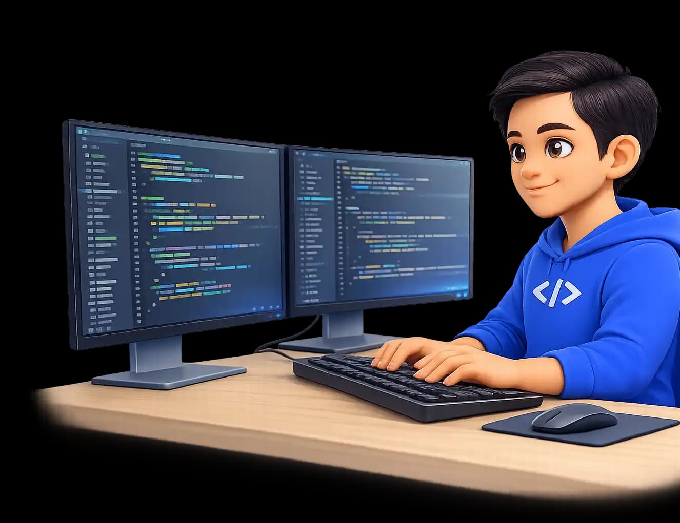 Senior developer character